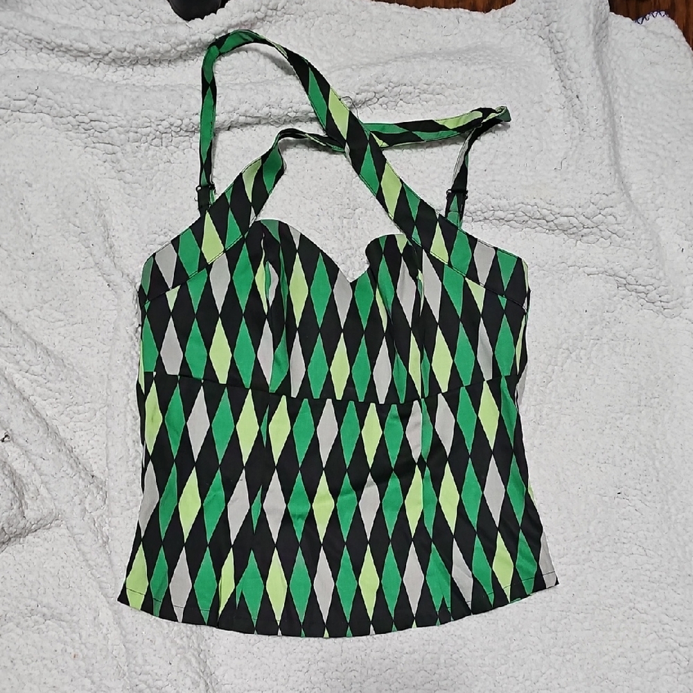 Pinup Girl Harlequin Women's Top